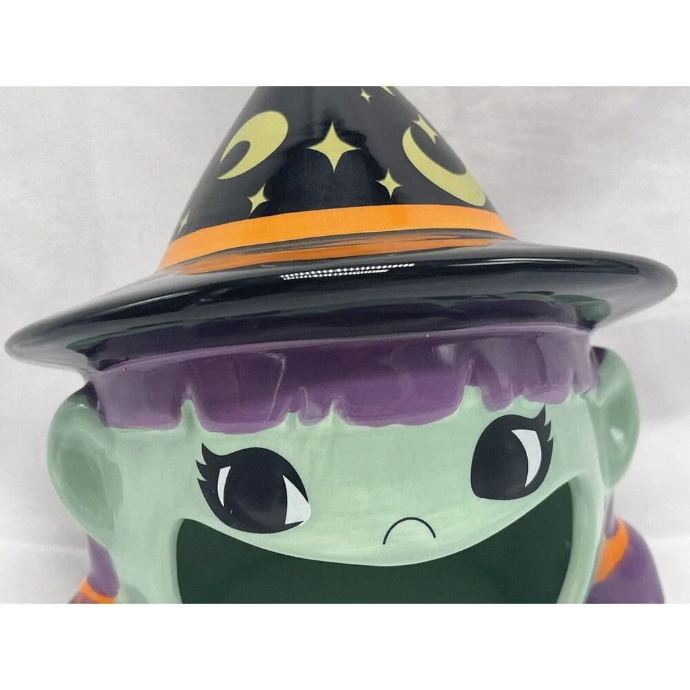 Target Ceramic Witch Open Mouth Halloween Candy Dish 5”